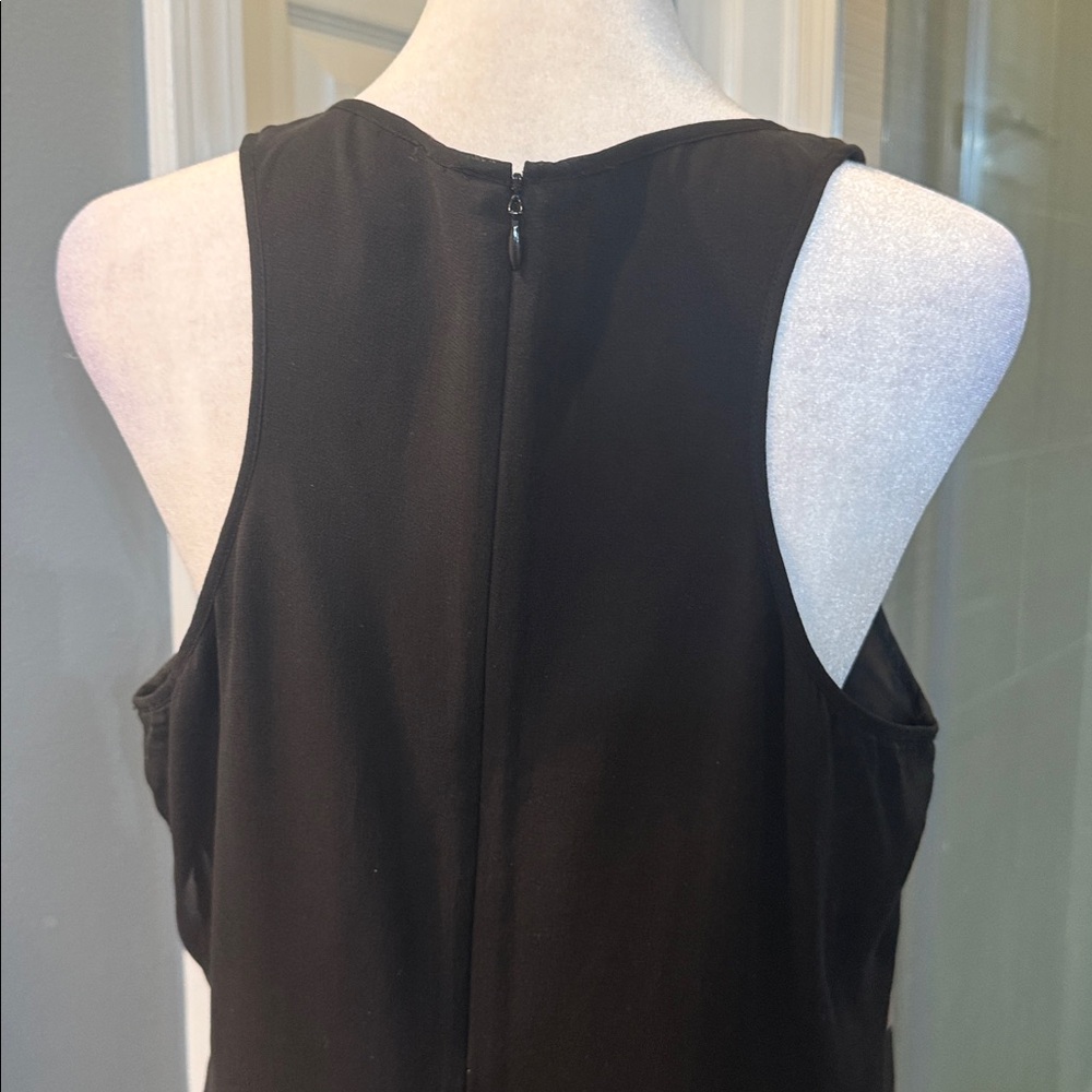 Ted Baker 100% Silk Ruffled Hem Sequined Beaded Tank Mini Dress size 4 US Medium - Picture 5 of 12